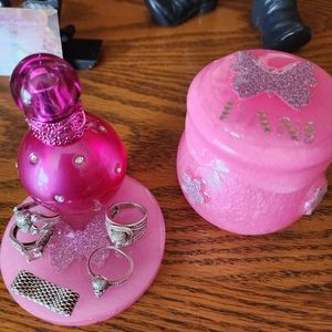 Trinket jar and matching coaster